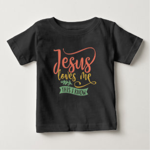 Christliches Design Jesus mich. Das weiß ich Baby T-shirt