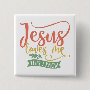 Christliches Design Jesus mich. Das weiß ich Button