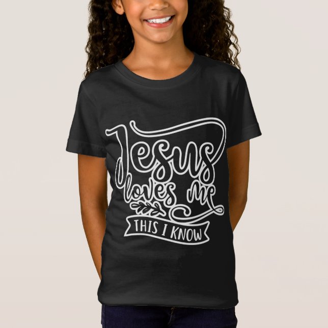 Christliches Design Jesus  mich. Das weiß ich T-Shirt (Vorderseite)