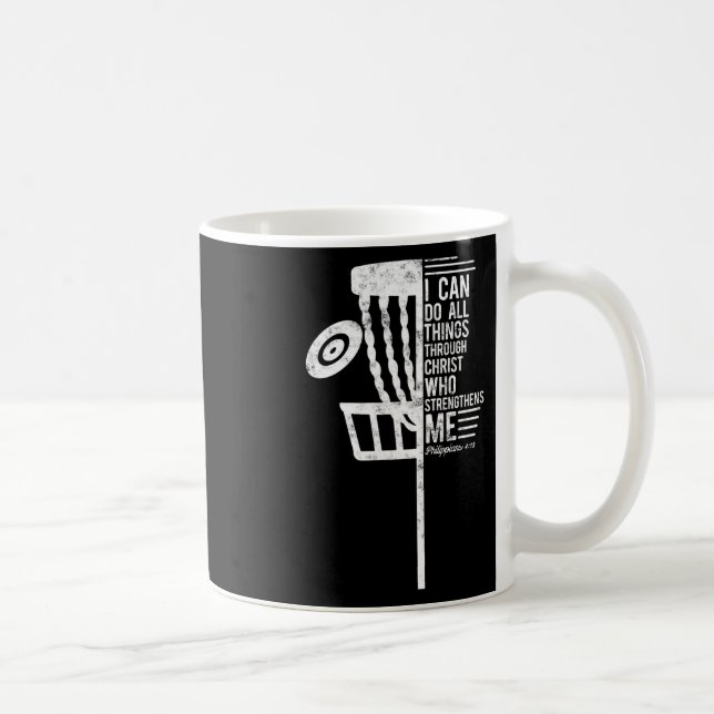 Christliches Discgolf Ich kann alle Dinge Philippe Kaffeetasse (Rechts)