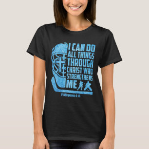 Christliches Eishockey Jesus Religiöse Jungen Kind T-Shirt
