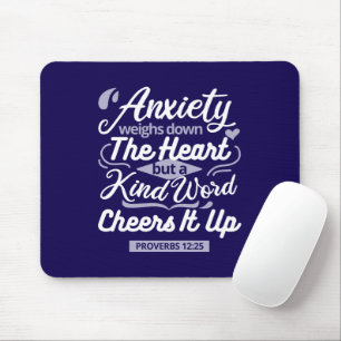 Christliches Ermutigungszitat – Angst & Freundlich Mousepad
