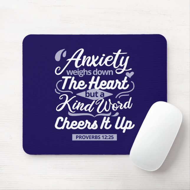 Christliches Ermutigungszitat – Angst & Freundlich Mousepad (Mit Mouse)