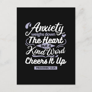 Christliches Ermutigungszitat – Angst & Freundlich Postkarte