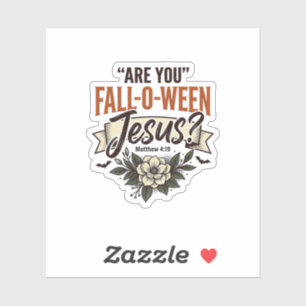 Christliches Fall-O-Ween Jesus Vintage Gravur Shir Aufkleber