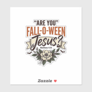 Christliches Fall-O-Ween Jesus Vintage Gravur Shir Aufkleber