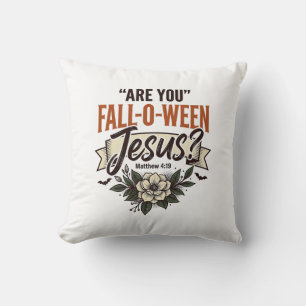 Christliches Fall-O-Ween Jesus Vintage Gravur Shir Kissen