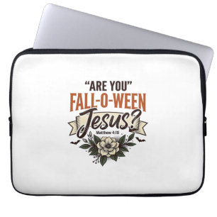 Christliches Fall-O-Ween Jesus Vintage Gravur Shir Laptopschutzhülle