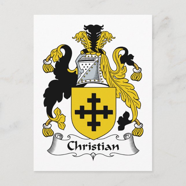 Christliches Familienwappen Postkarte (Vorderseite)