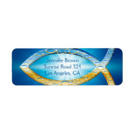 Christliches Fisch-Adresslabel