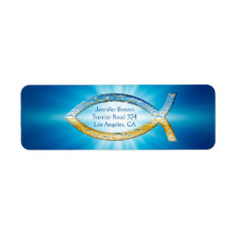 Christliches Fisch-Adresslabel