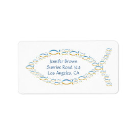 Christliches Fisch-Adresslabel Adressaufkleber