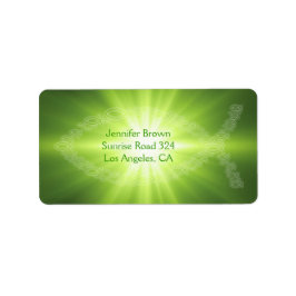 Christliches Fisch-Grüne Adressetikett