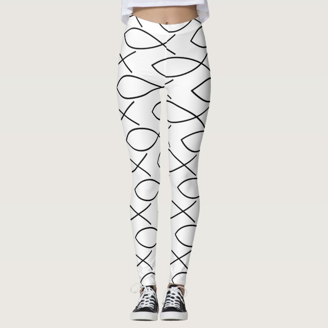 Christliches Fisch-Symbol Ichthys Thunder_Cove Leggings (Vorderseite)