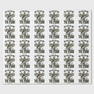 Christliches Fischdesign Er rief mich zum Fischen Geschenkpapier