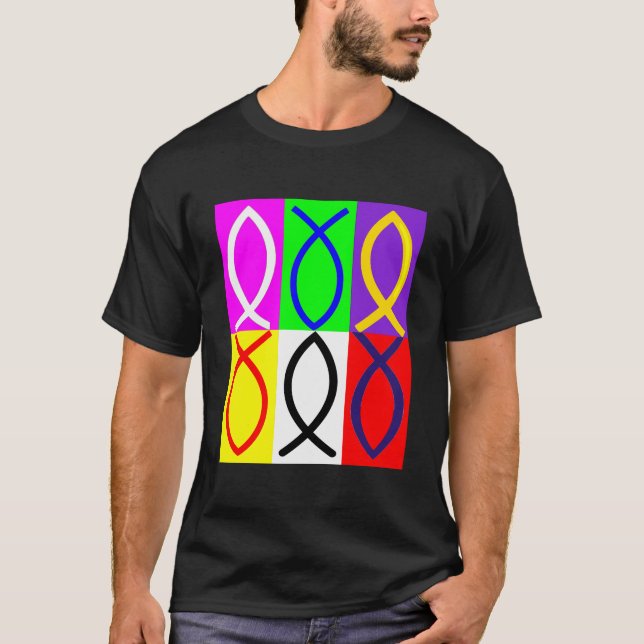 Christliches Fischsymbol 2 T-Shirt (Vorderseite)
