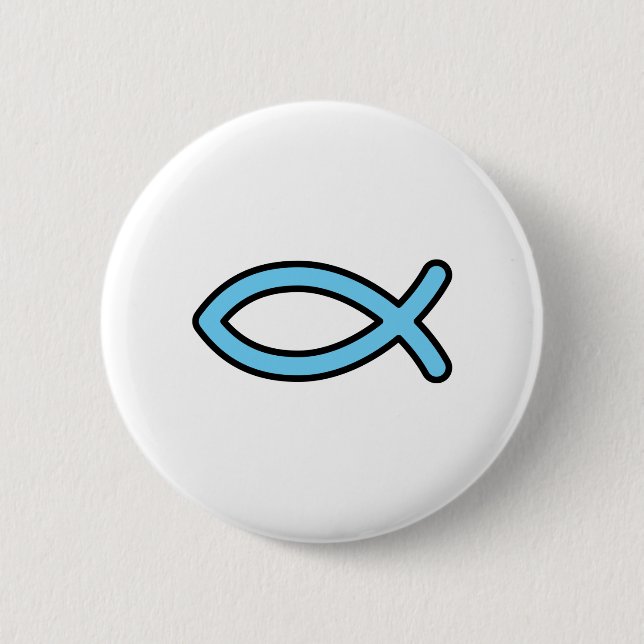 Christliches Fischsymbol Button (Vorderseite)
