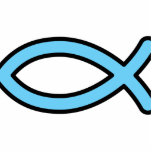 Christliches Fischsymbol Freistehende Fotoskulptur<br><div class="desc">Christliches Fischsymbol</div>