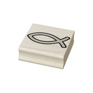 Christliches Fischsymbol Gummistempel