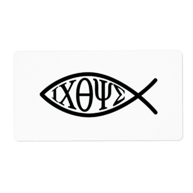 Christliches Fischsymbol ICHTHYS oder ICHTHUS (Vorne)