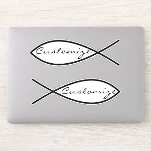 Christliches Fischsymbol Ichthys Thunder_Cove Aufkleber