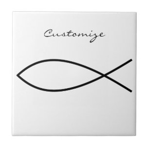 Christliches Fischsymbol Ichthys Thunder_Cove Fliese