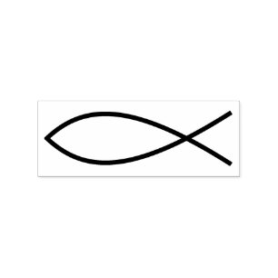 Christliches Fischsymbol Ichthys Thunder_Cove Gummistempel