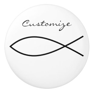 Christliches Fischsymbol Ichthys Thunder_Cove Keramikknauf