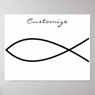 Christliches Fischsymbol Ichthys Thunder_Cove Poster