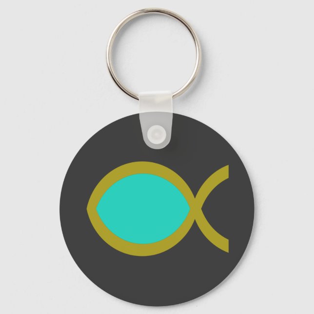 Christliches Fischsymbol Schlüsselanhänger (Vorderseite)