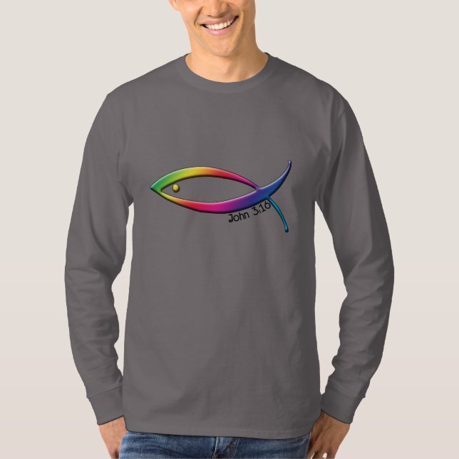 Christliches Fischsymbol T-Shirt (Vorderseite)