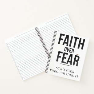 Christliches Fitness-Journal – Faith Over Fear Wor Notizbuch