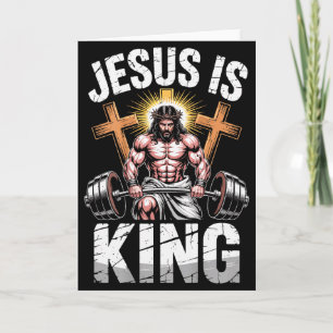 Christliches Fitnessstudio Jesus ist König Workout Karte