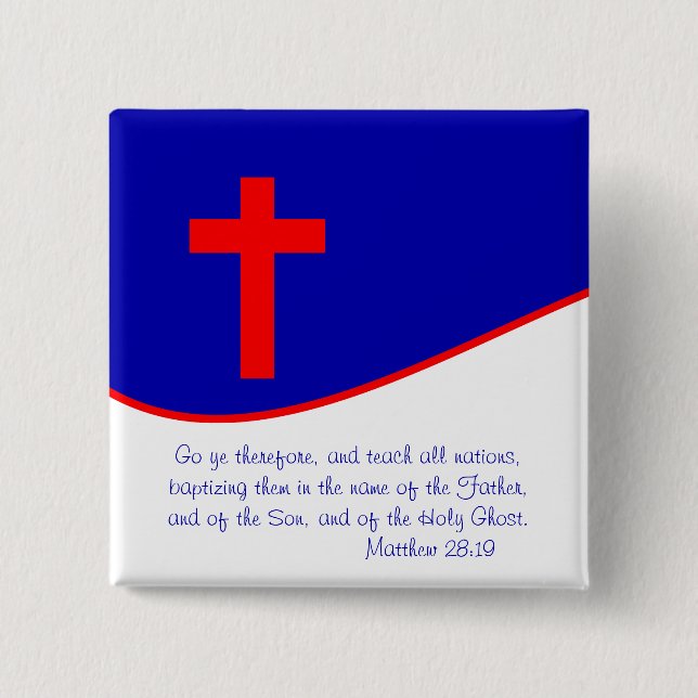 Christliches Flag Inspiriert Button (Vorderseite)