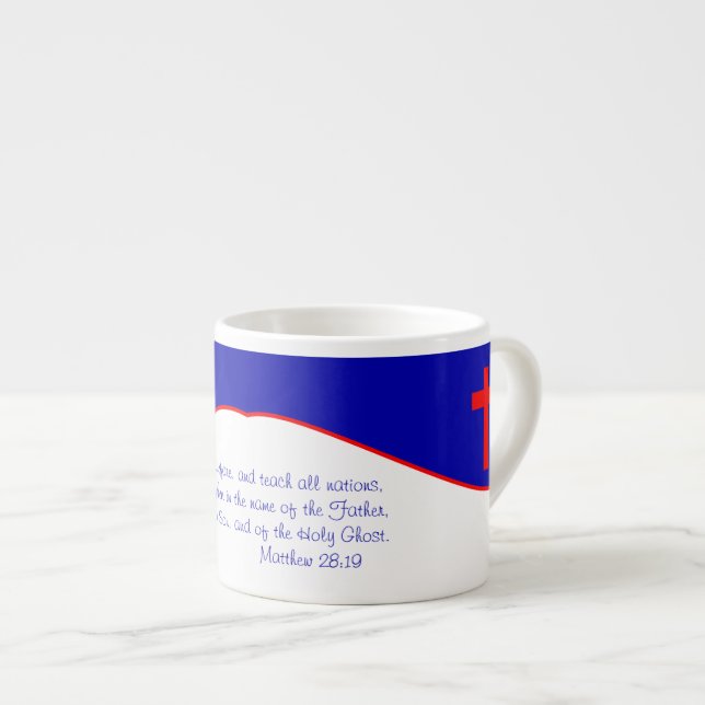 Christliches Flag Inspiriert Espressotasse (Vorderseite Rechts)