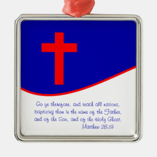 Christliches Flag Inspiriert Ornament Aus Metall