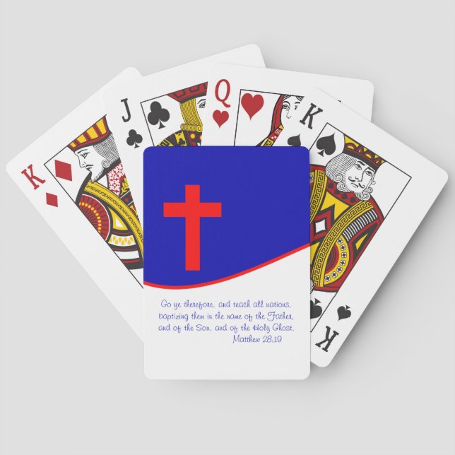 Christliches Flag Inspiriert Spielkarten (Rückseite)