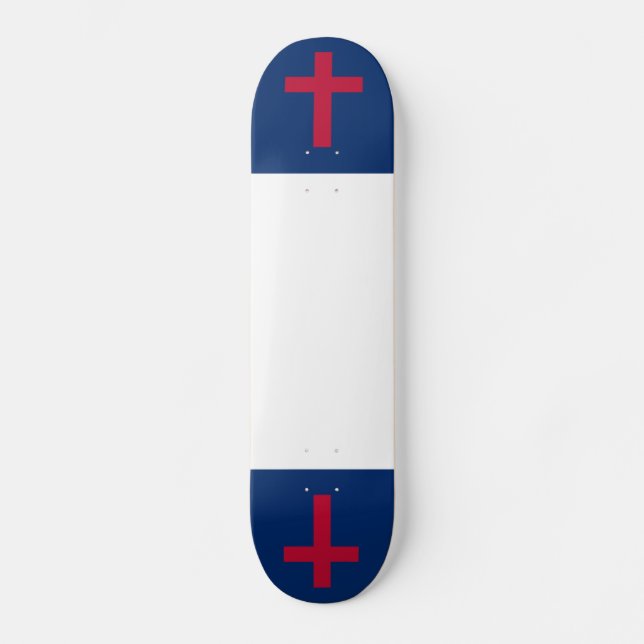 Christliches Flaggen-Brett Skateboard (Vorderseite)