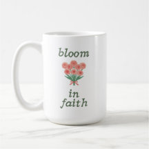 Christliches florales Glaubens-Schriftzug Cozy ein