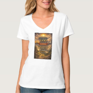 Christliches Frauen Römer 8:28 V-Ausschnitt T-Shir T-Shirt