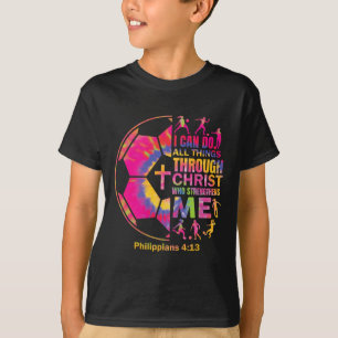 Christliches Fußball-T-Shirt Mädchen Teenager Kind T-Shirt