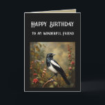 Christliches Gebet für Friend Birthday Magpie Bird Feiertagskarte<br><div class="desc">Christliches Gebet für die Freundin Geburtstag mit einem schönen Magpie-Vogel</div>