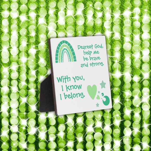 Christliches Gebet für Kinder Grün | Fotoplatte (Von Creator hochgeladen)