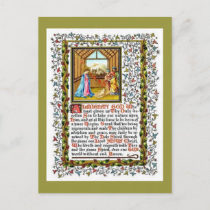 Christliches Gebet mit Weihnachten Postkarte