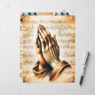 Christliches Gebet Vintage-Scrapbook-Papier