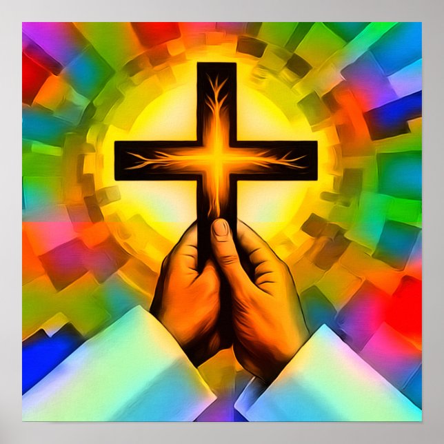 Christliches Gebetspopapier (Matte) Poster (Vorne)