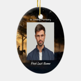 Christliches Gedächtnis Foto Waldweg Wandern Keramik Ornament