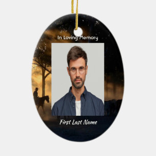 Christliches Gedächtnis Foto Waldweg Wandern Keramik Ornament