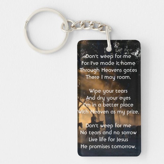 Christliches Gedächtnis Foto Waldweg Wandern Schlüsselanhänger (Vorderseite)