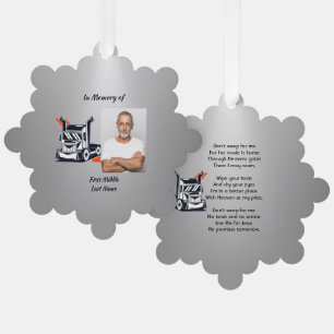 Christliches Gedenk-Semi-Truck-Zugmaschine-Anhänge Ornament Karte